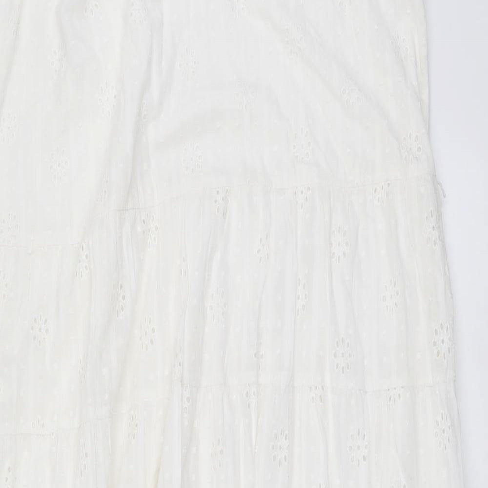 Per Una Womens Ivory Cotton Maxi Size 18 Round Neck Pullover