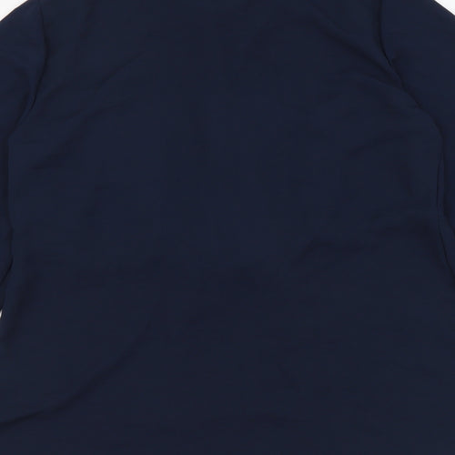 Marks and Spencer Womens Blue Polyester Basic Button-Up Size 10 Collared