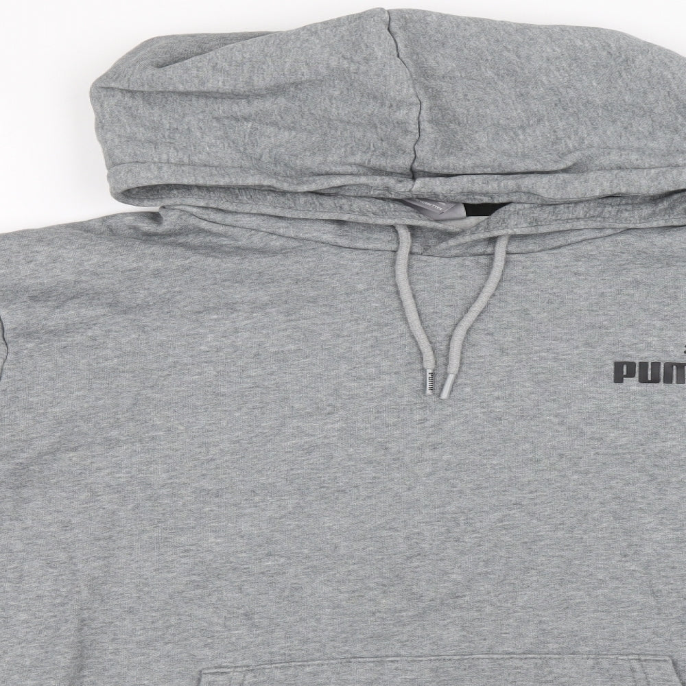 PUMA Mens Grey Cotton Pullover Hoodie Size 2XL
