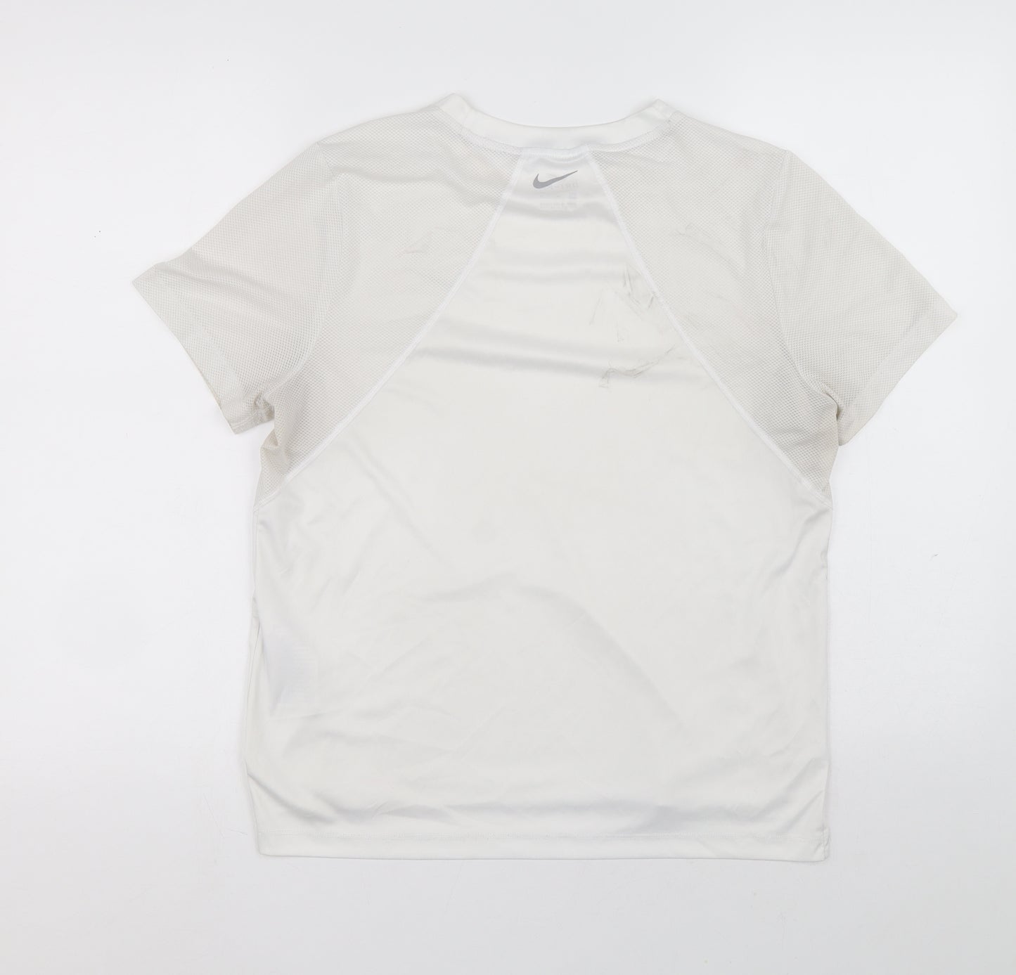 Nike Mens White Polyester Pullover T-Shirt Size M Crew Neck Pullover