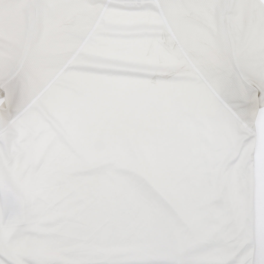 Nike Mens White Polyester Pullover T-Shirt Size M Crew Neck Pullover