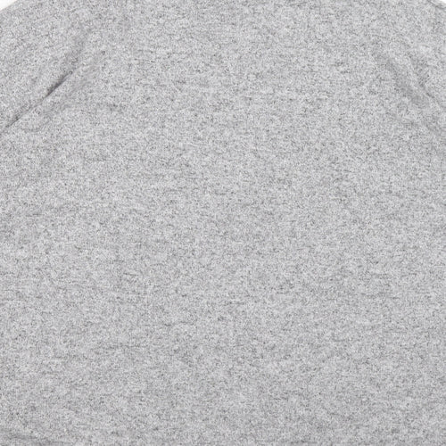 H&M Womens Grey Mock Neck Viscose Pullover Jumper Size XL