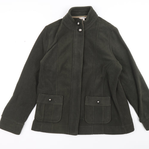 Marks and Spencer Womens Green Jacket Size 14 Zip
