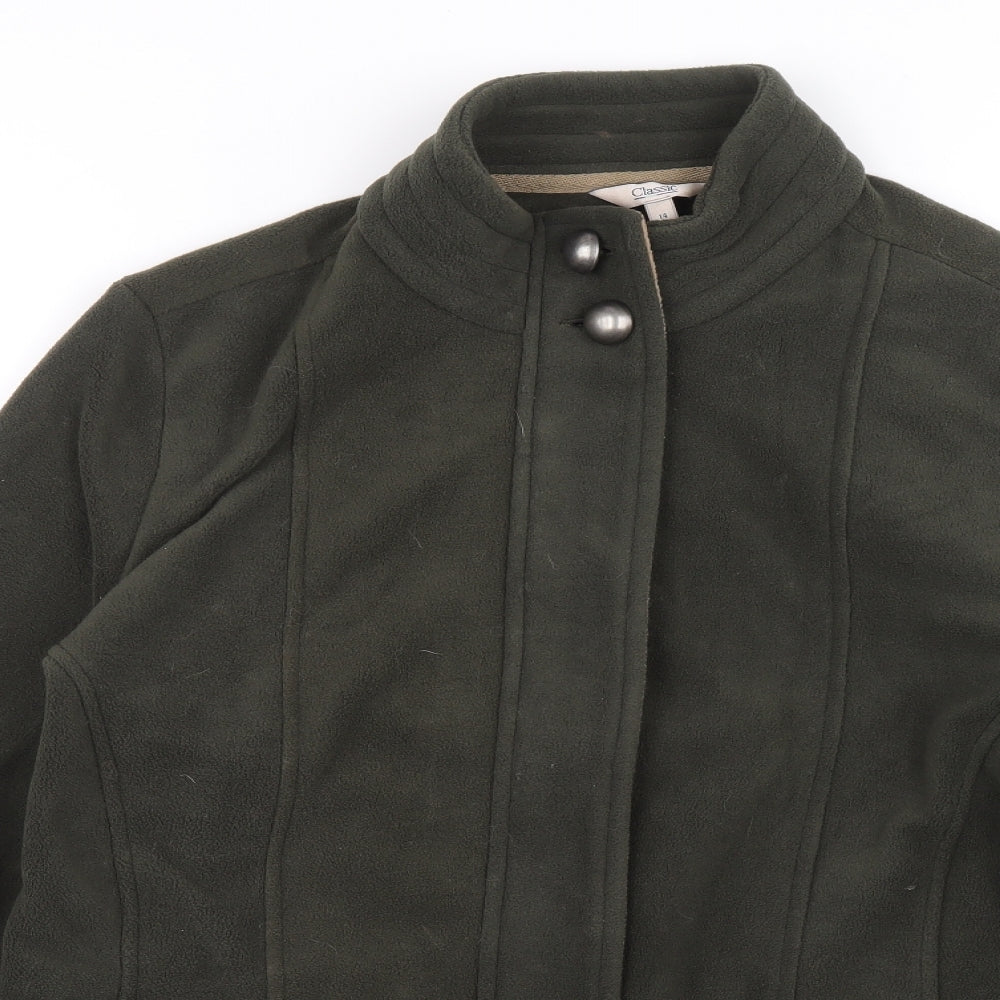 Marks and Spencer Womens Green Jacket Size 14 Zip