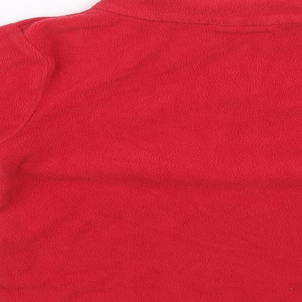 Trespass Boys Red Mock Neck Polyester Pullover Jumper Size 2-3 Years Pullover