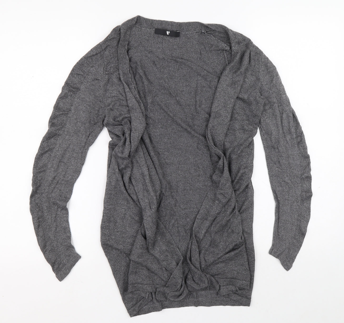 V by Very Womens Grey Acrylic Cardigan Jumper Size 10