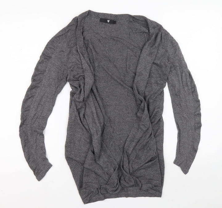 V by Very Womens Grey Acrylic Cardigan Jumper Size 10
