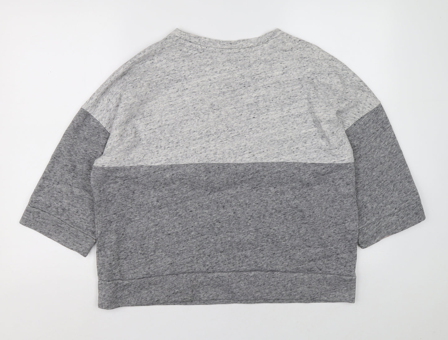 Abercrombie & Fitch Womens Grey Colourblock Cork Pullover Sweatshirt Size L Pullover - Abercrombie NYC