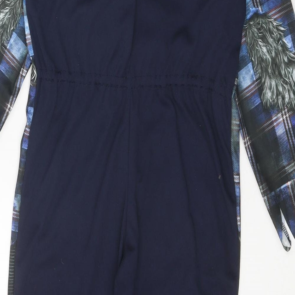 Sainsburys Boys Multicoloured Colourblock 100% Polyester Basic Casual Size 5-6 Years Round Neck Pullover - wolf costume