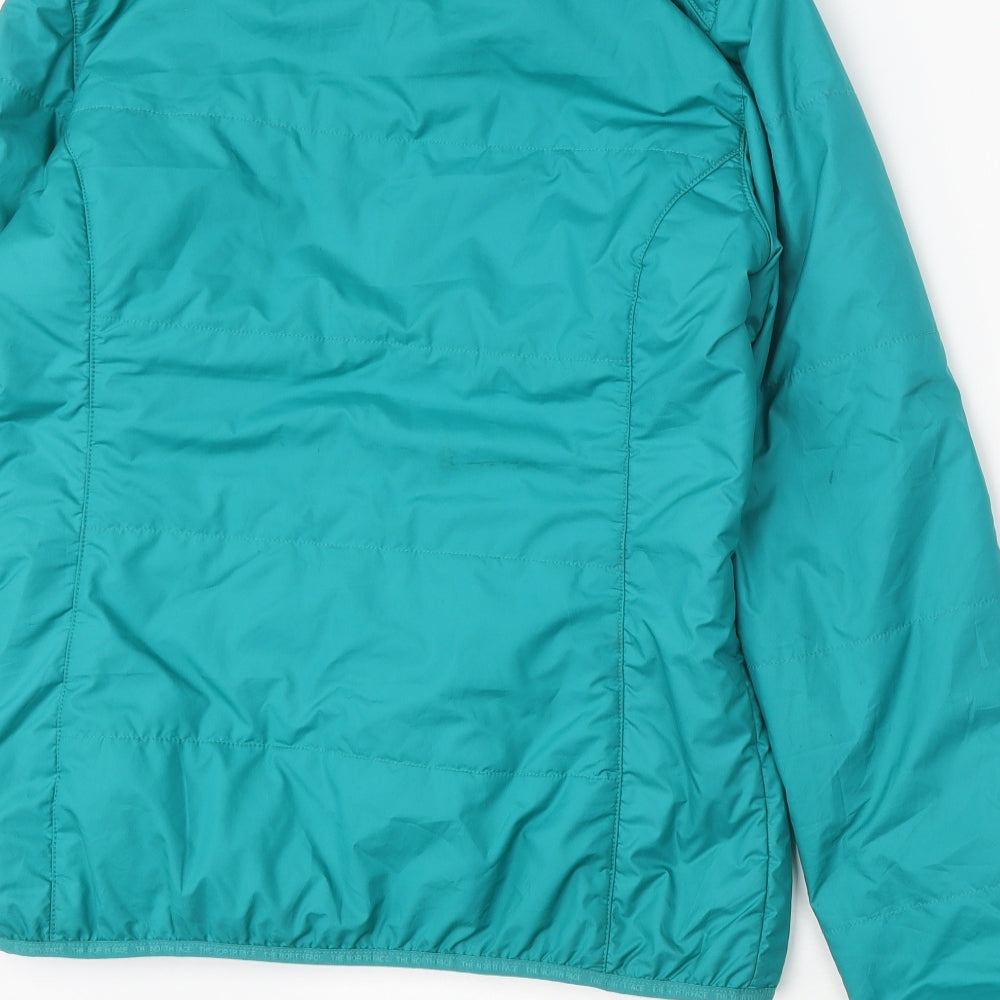 The North Face Womens Blue Rain Coat Coat Size M Zip