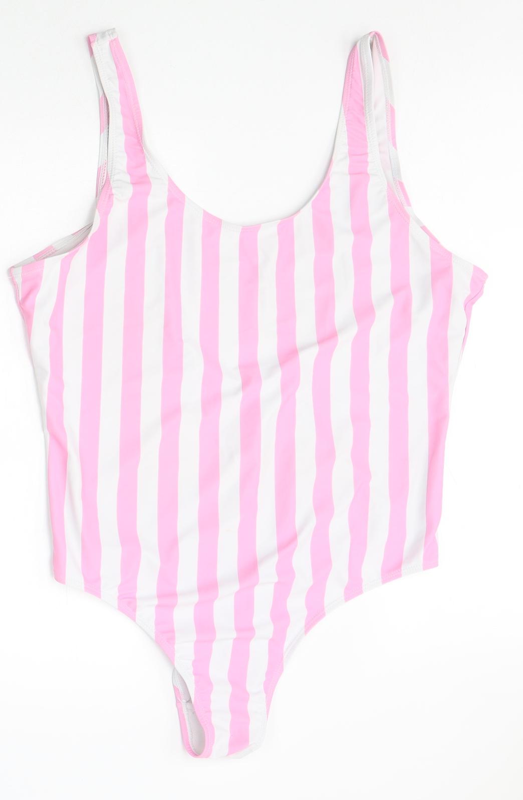 Primark Womens Pink Striped 100% Nylon Wetsuit Size 18
