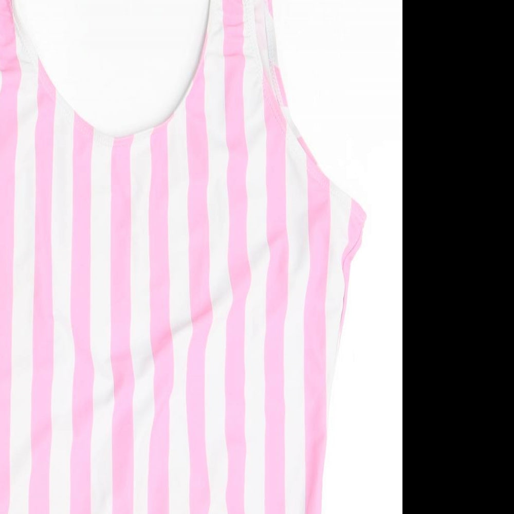 Primark Womens Pink Striped 100% Nylon Wetsuit Size 18