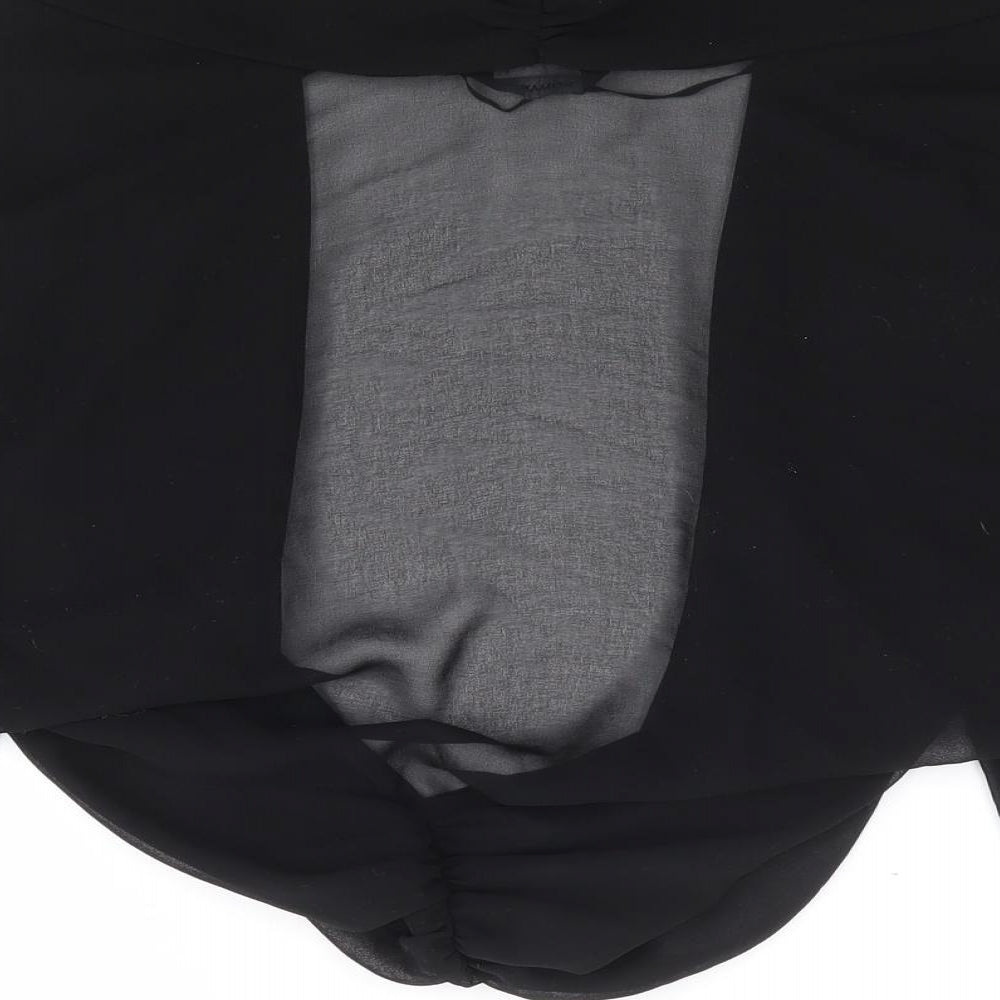 Roman Womens Black V-Neck Polyester Shrug Jumper Size 10