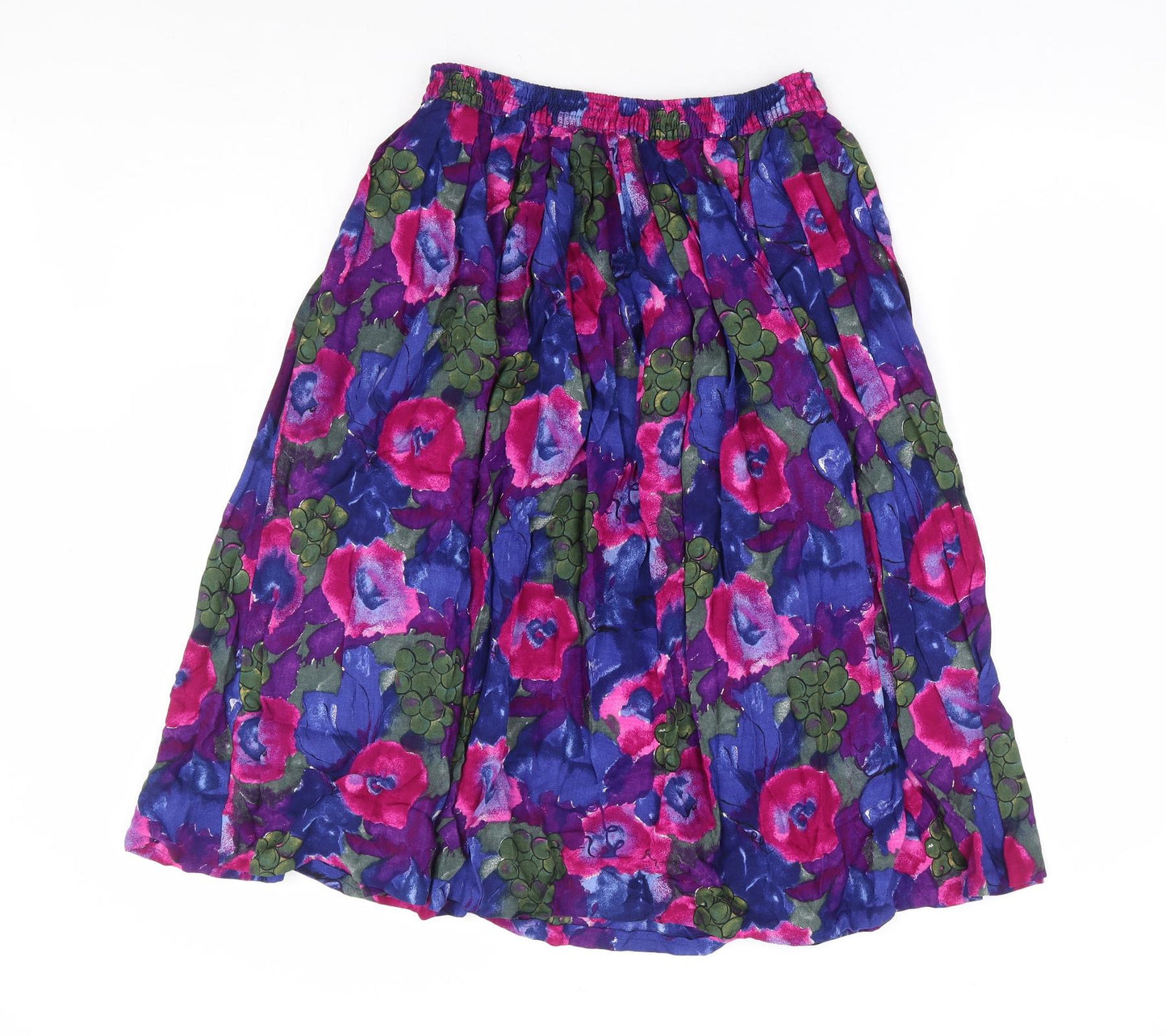 Additions Womens Multicoloured Floral Polyester A-Line Skirt Size 26 in