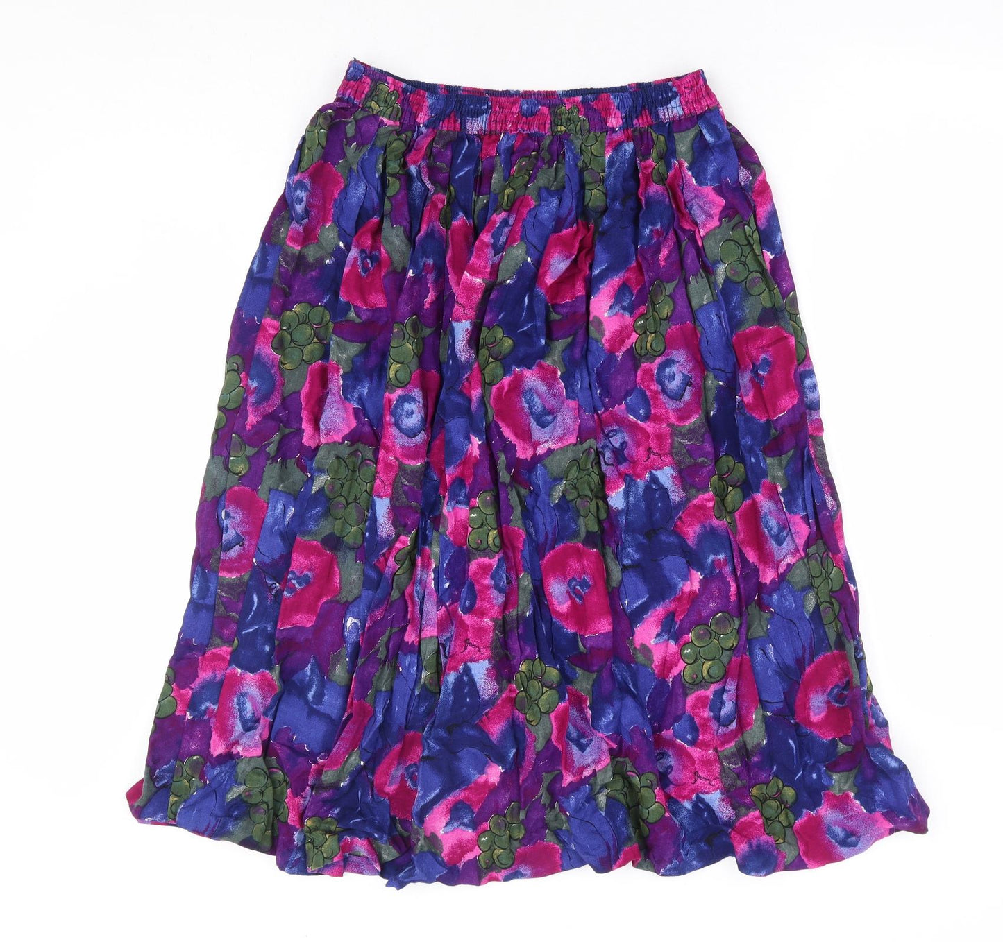 Additions Womens Multicoloured Floral Polyester A-Line Skirt Size 26 in