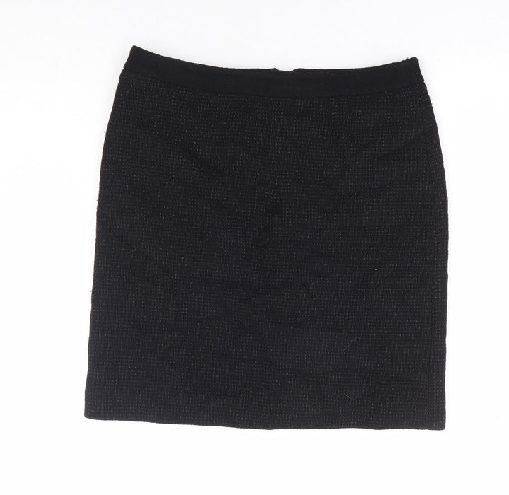 Planet Womens Black Polyester Mini Skirt Size 32 in Zip