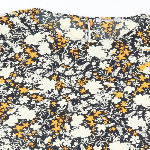 Great Plains Womens Multicoloured Floral Polyester Basic Blouse Size 14 Round Neck