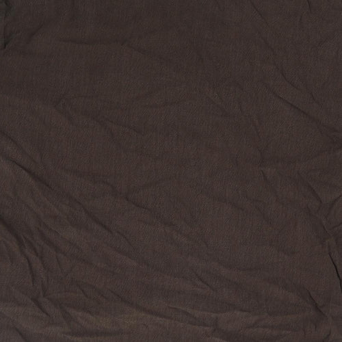 Weekday Womens Brown Viscose Basic Button-Up Size S V-Neck