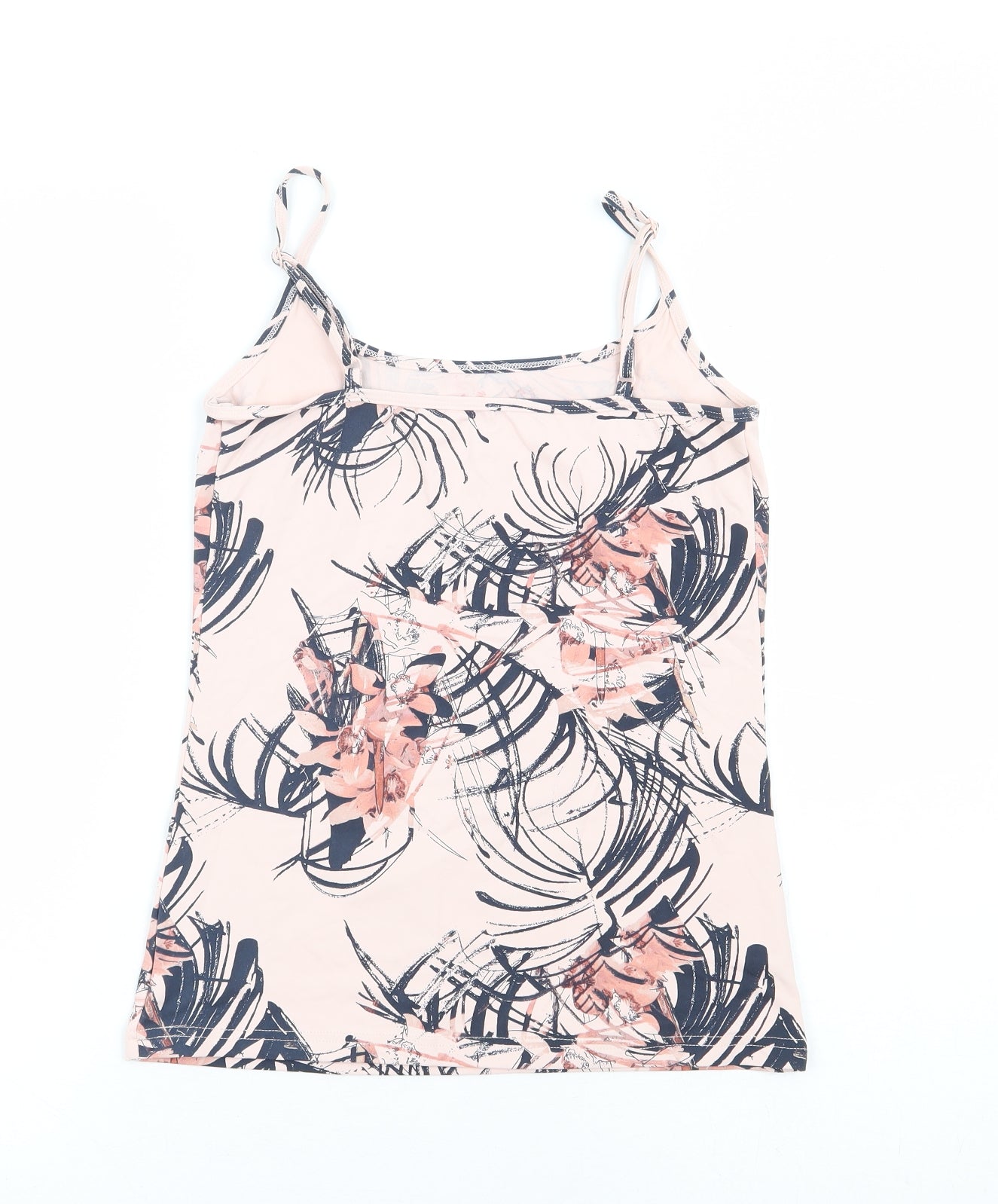 NEXT Womens Pink Floral Nylon Camisole Tank Size 8 Round Neck