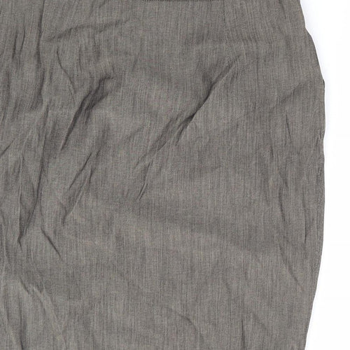 Zara Womens Brown Viscose Tulip Skirt Size M Zip