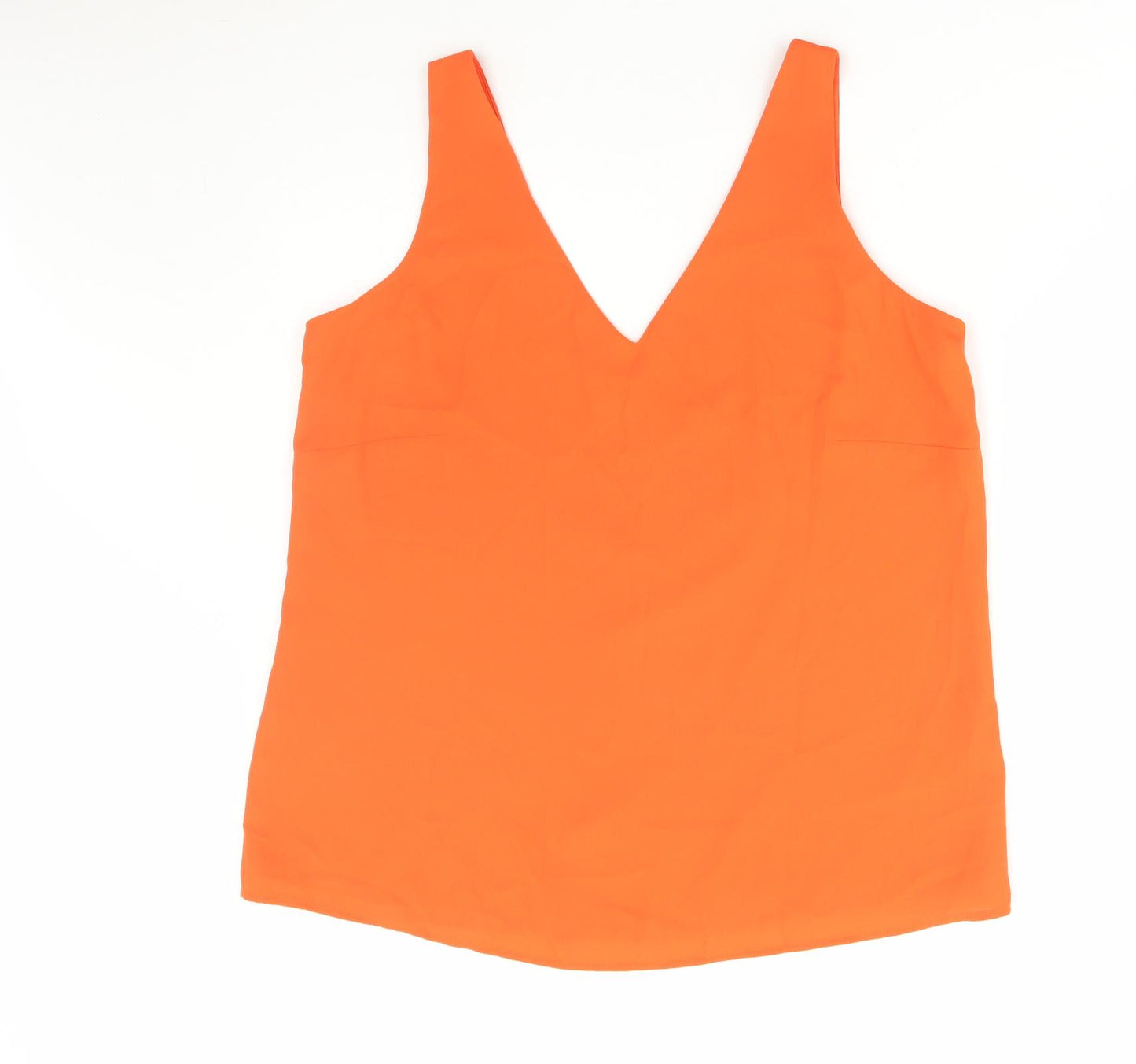 F&F Womens Orange Polyester Camisole Tank Size 16 V-Neck