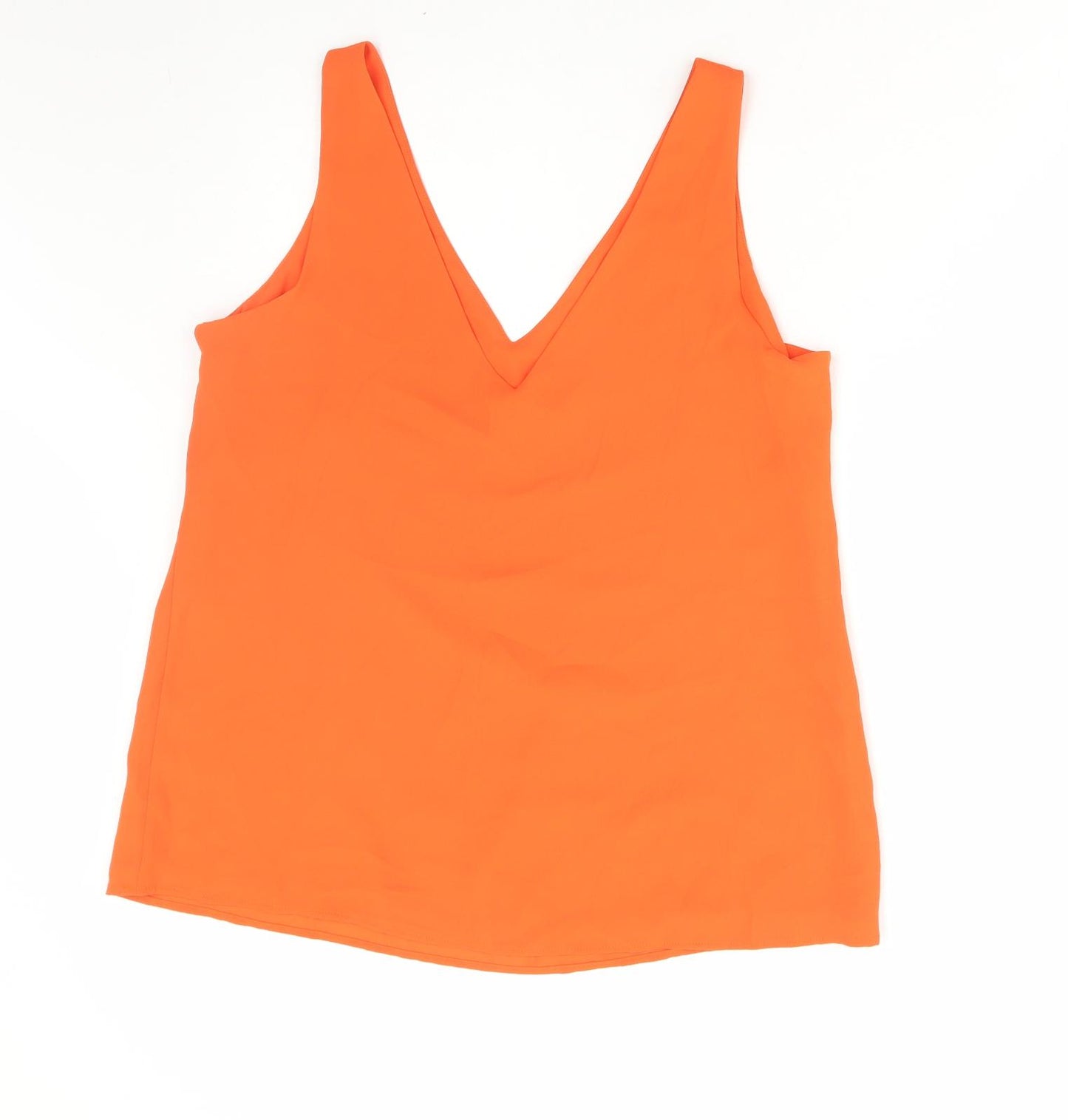 F&F Womens Orange Polyester Camisole Tank Size 16 V-Neck