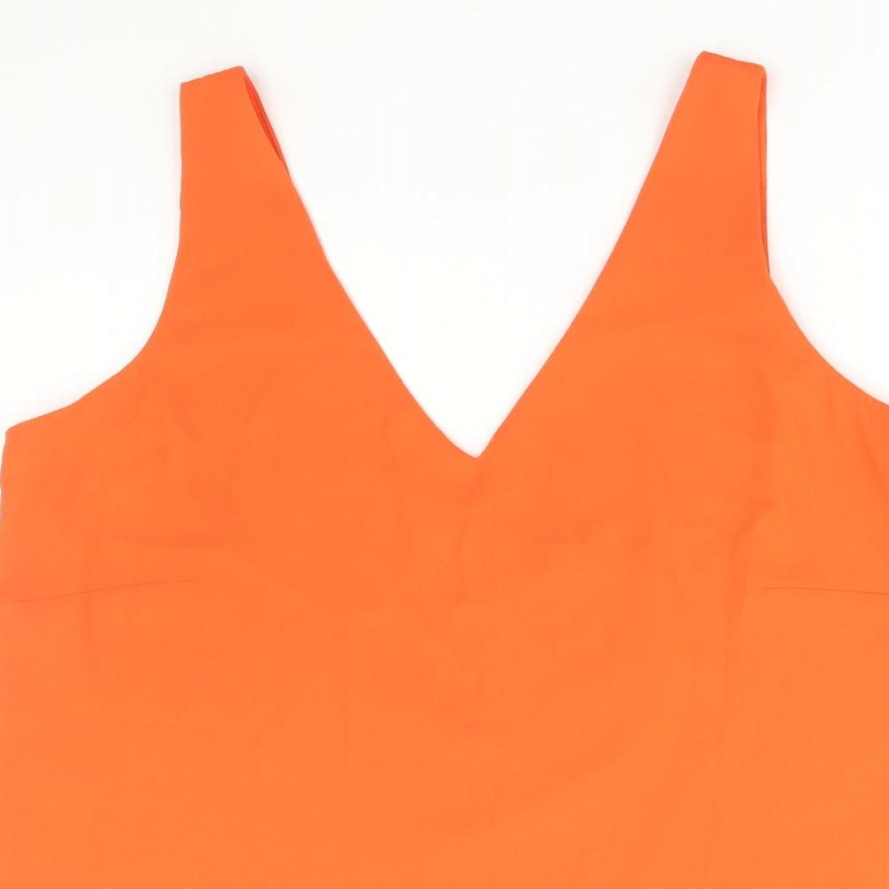 F&F Womens Orange Polyester Camisole Tank Size 16 V-Neck