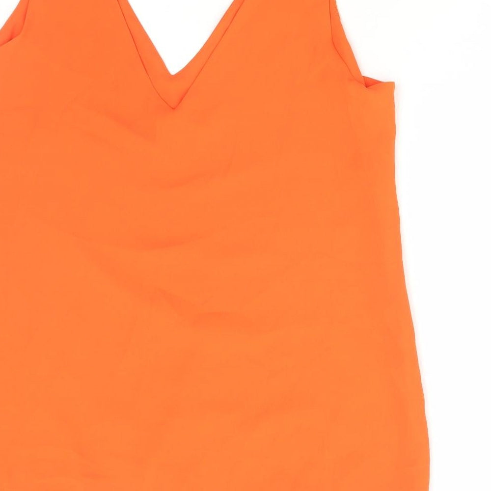 F&F Womens Orange Polyester Camisole Tank Size 16 V-Neck