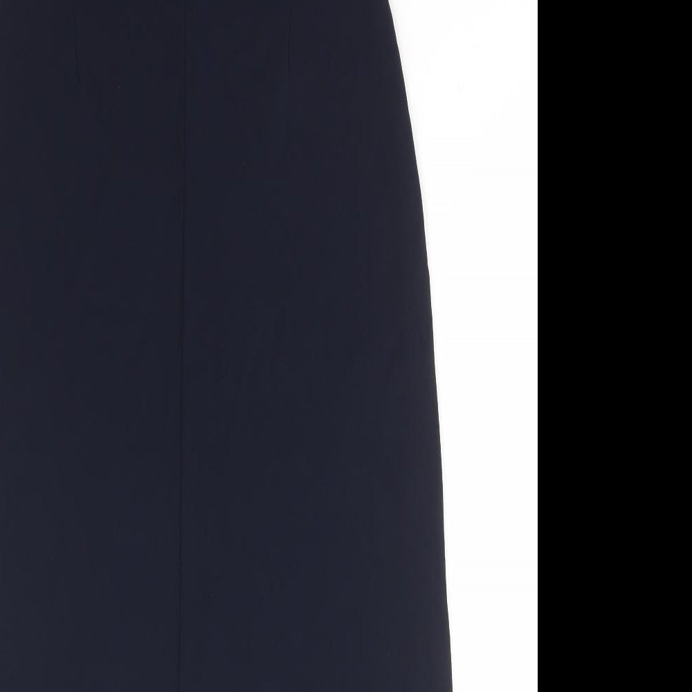13 Amp Womens Blue Polyester Straight & Pencil Skirt Size 12
