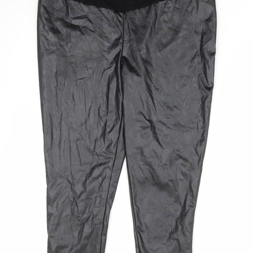 Boohoo Womens Black Viscose Jogger Leggings Size 12 L26 in