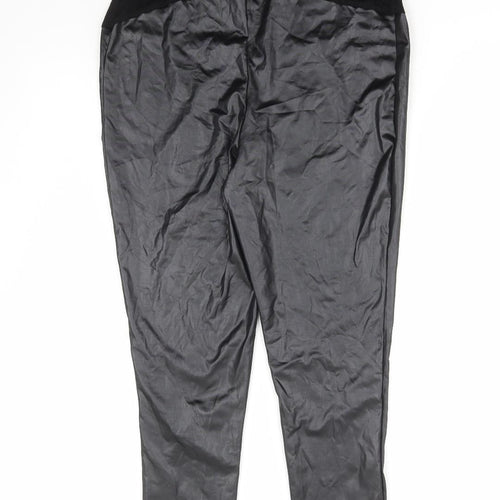 Boohoo Womens Black Viscose Jogger Leggings Size 12 L26 in