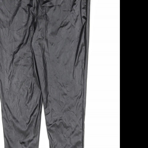 Boohoo Womens Black Viscose Jogger Leggings Size 12 L26 in