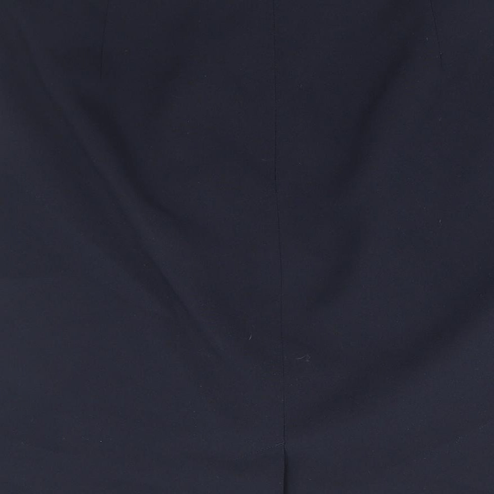 BHS Womens Blue Polyester Straight & Pencil Skirt Size 18 Zip