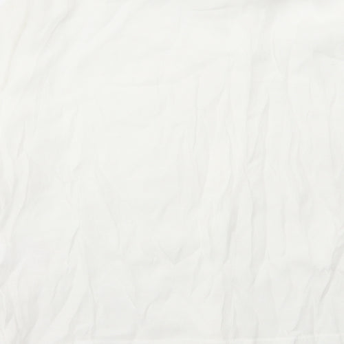 Dororthy Perkins Womens White Viscose Basic Button-Up Size 6 Collared