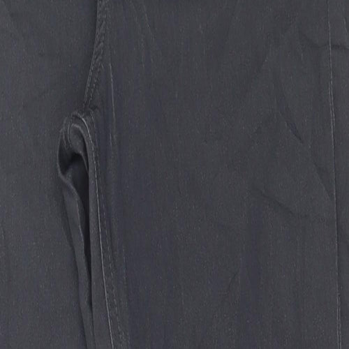 Marks and Spencer Womens Grey Cotton Skinny Jeans Size 14 L28 in Regular Zip