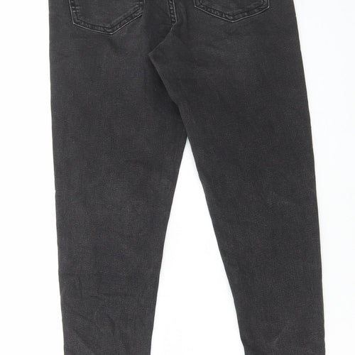 Marks and Spencer Womens Grey Cotton Skinny Jeans Size 8 L28 in Regular Button