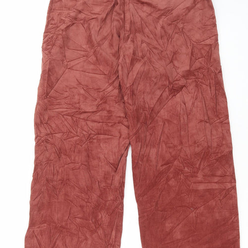 Marks and Spencer Womens Brown Cotton Straight Jeans Size 10 L26 in Regular Zip