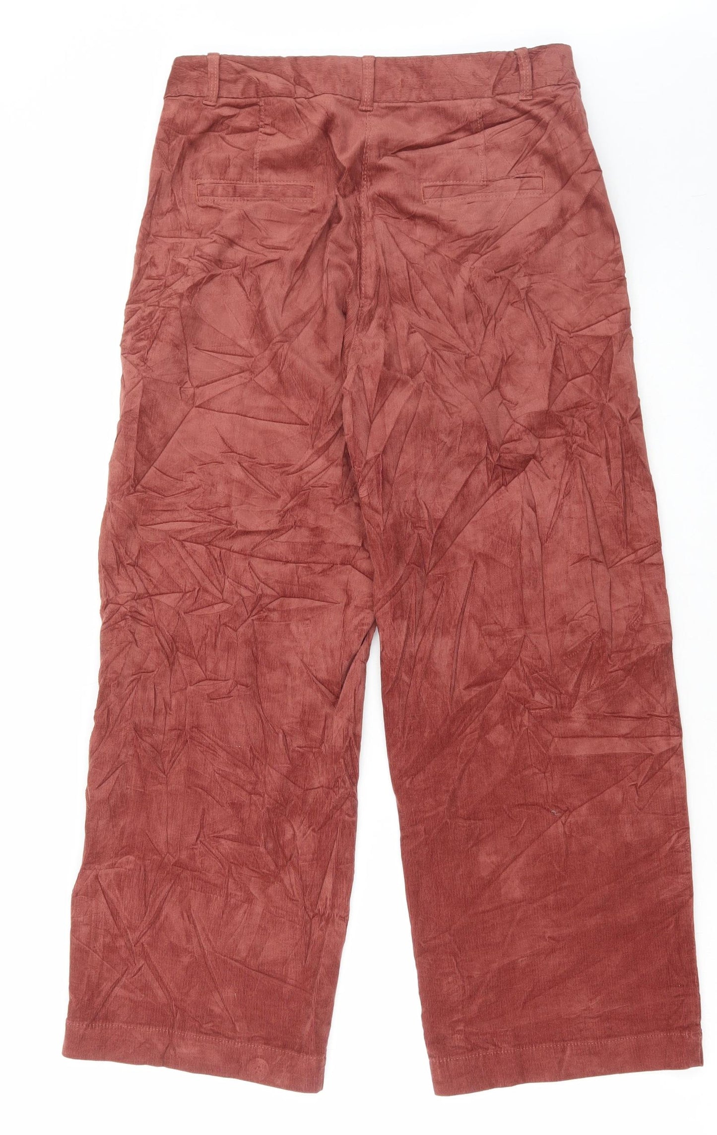 Marks and Spencer Womens Brown Cotton Straight Jeans Size 10 L26 in Regular Zip