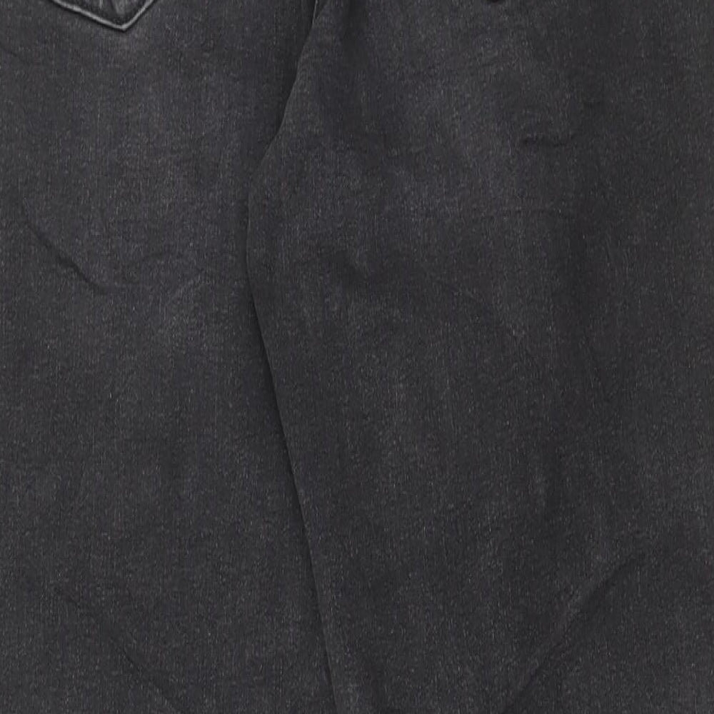 Marks and Spencer Womens Grey Cotton Skinny Jeans Size 12 L29 in Regular Zip