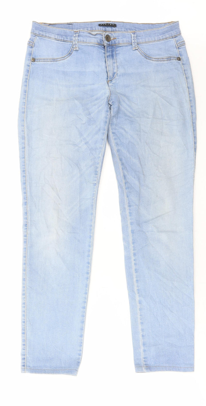 Sisley Womens Blue Cotton Skinny Jeans Size 32 in L28 in Regular Button