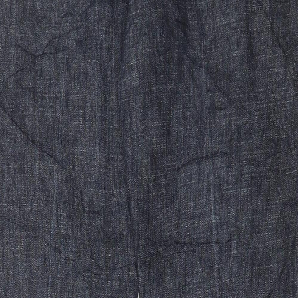 Soon Womens Grey Cotton Wide-Leg Jeans Size 12 L29 in Regular Button