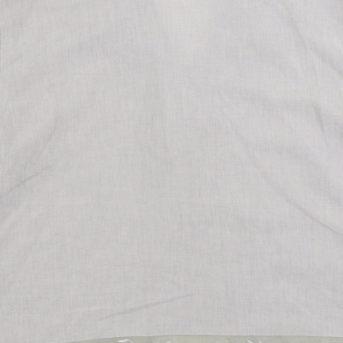 Gold Womens Grey Acetate Basic Button-Up Size 12 V-Neck