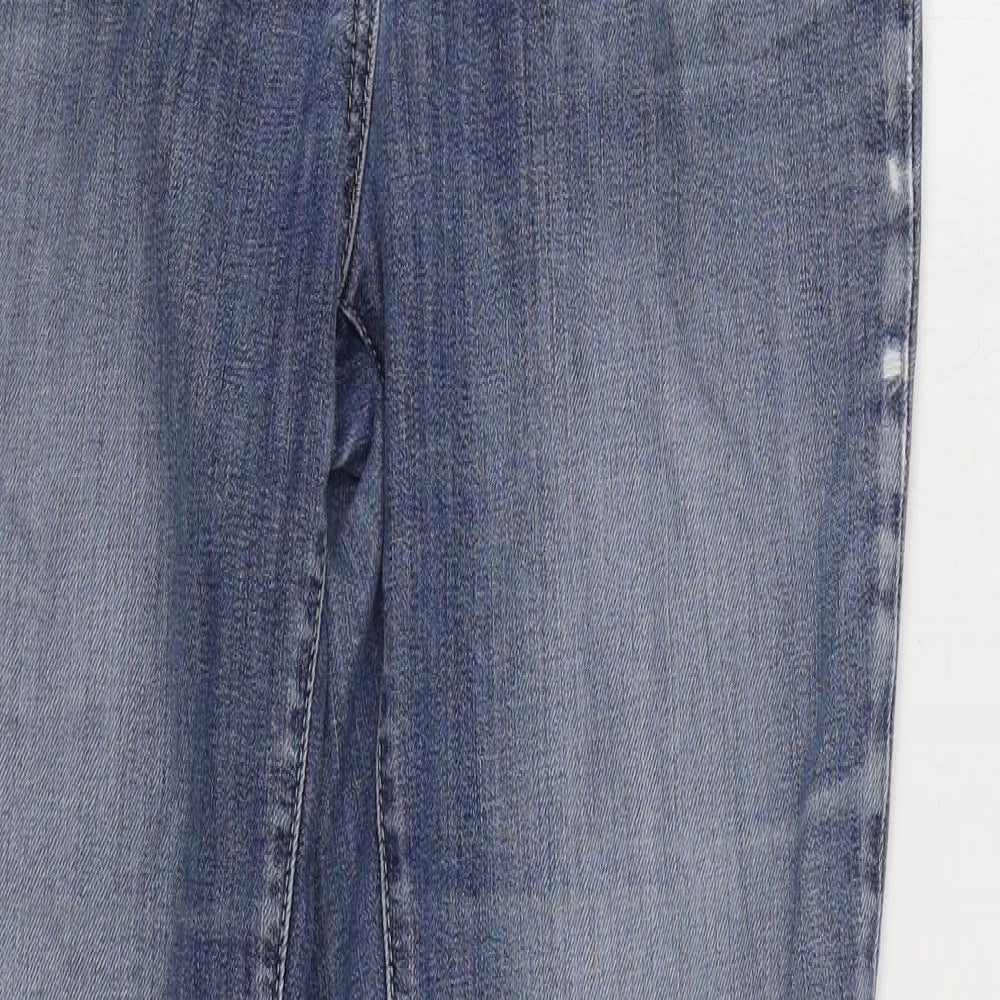 Boden Womens Blue Cotton Straight Jeans Size 12 L29 in Regular Zip