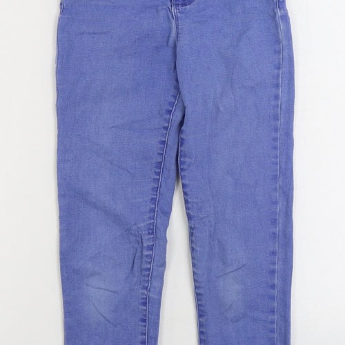 Denim & Co. Womens Blue Cotton Skinny Jeans Size 6 L23 in Regular Zip