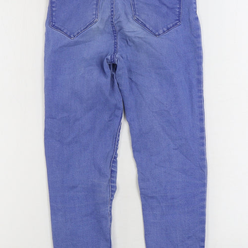 Denim & Co. Womens Blue Cotton Skinny Jeans Size 6 L23 in Regular Zip