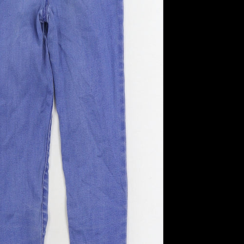Denim & Co. Womens Blue Cotton Skinny Jeans Size 6 L23 in Regular Zip