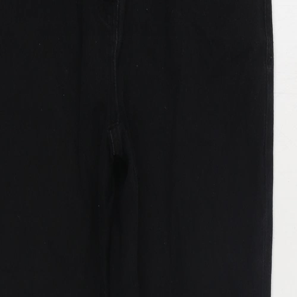 NEXT Womens Black Cotton Skinny Jeans Size 12 L30 in Regular Zip