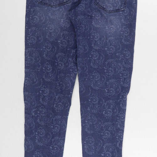 Jag Jeans Womens Blue Paisley Cotton Jegging Jeans Size 6 L30 in Regular