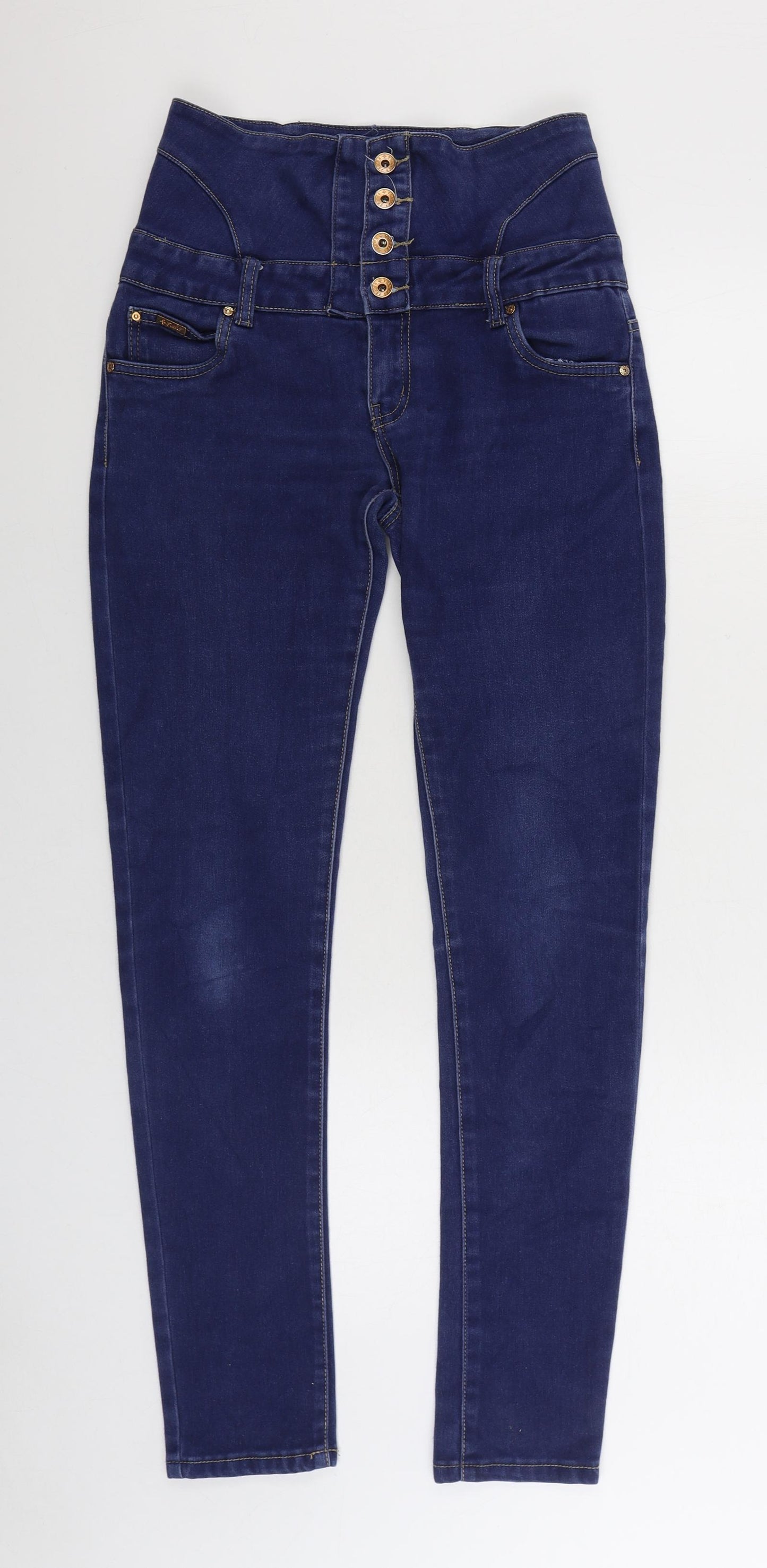 Toxik3 Womens Blue Cotton Skinny Jeans Size 10 L29 in Regular Button