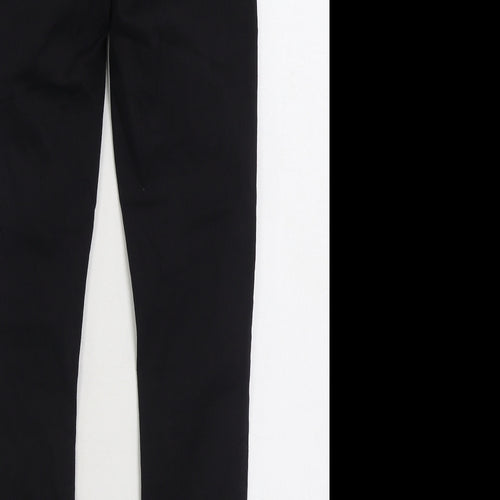 Topshop Mens Black Cotton Skinny Jeans Size 28 in L30 in Regular Zip